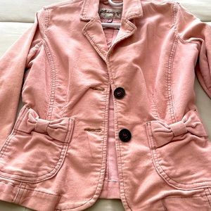 Super cute Cotton peachy pink distressed style blazer jacket